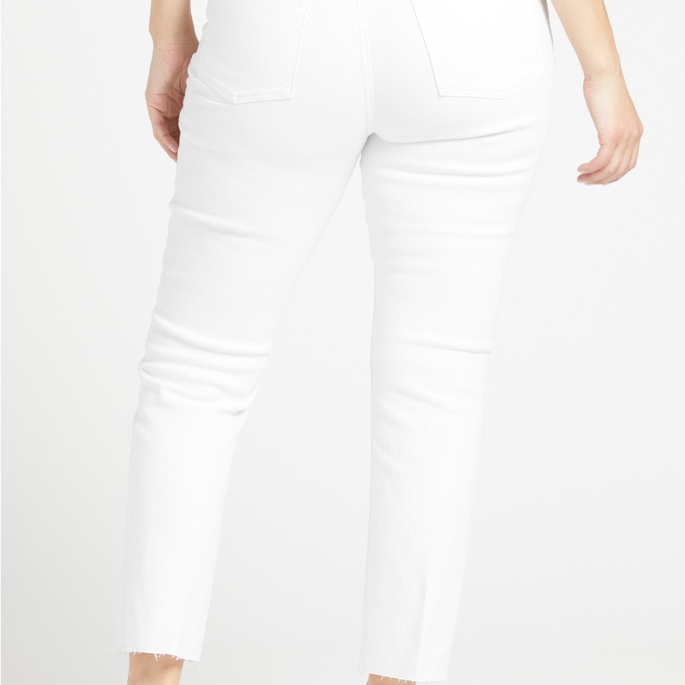 Good American Straight High Waist Raw Hem Jeans , brand new with tags.